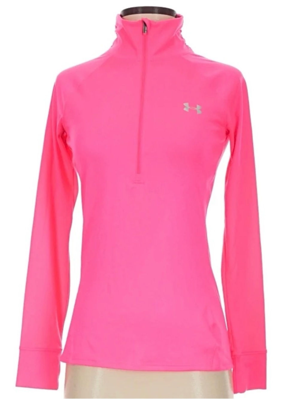 Under Armour Women's Hot Pink Breast Cancer Awareness Quarter Zip